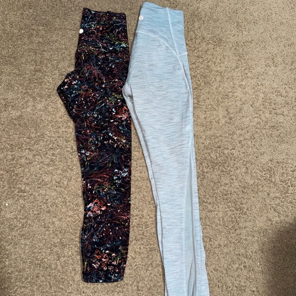 lululemon athletica Multicolor and Light Blue Leggings - Picture 1 of 6